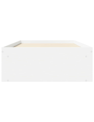 Telaio del letto con storage con lo scaffale Bianco 80 x 200 cm