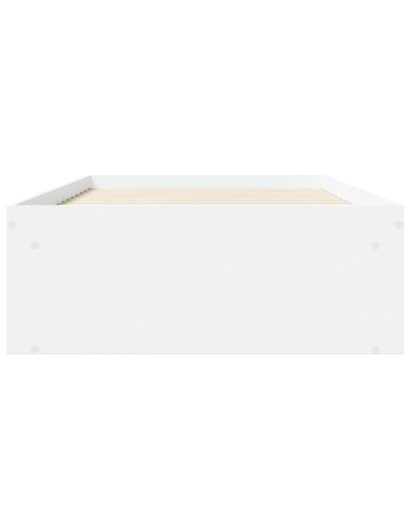 Telaio del letto con storage con lo scaffale Bianco 80 x 200 cm