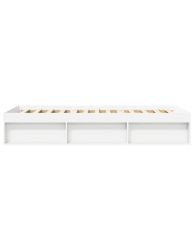 Telaio del letto con storage con lo scaffale Bianco 80 x 200 cm