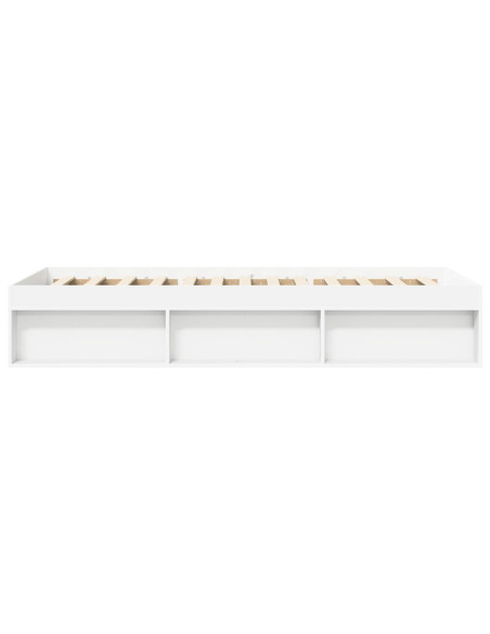 Telaio del letto con storage con lo scaffale Bianco 80 x 200 cm