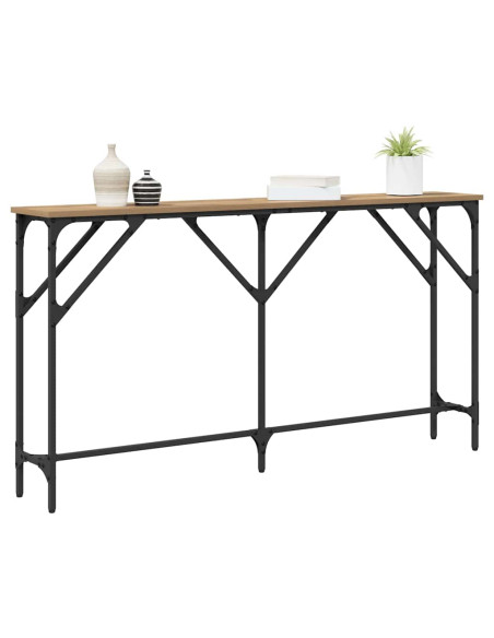 Tavolo consolle rovere artigianale 140 x 23 x 75 cm