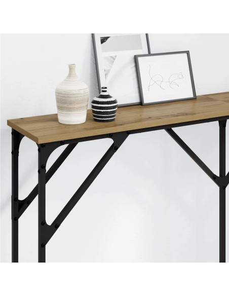 Tavolo consolle rovere artigianale 140 x 23 x 75 cm