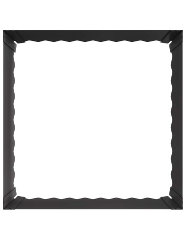 Bordura per Prato 4 pcs 60 x 60 x 35 cm Acciaio Nero