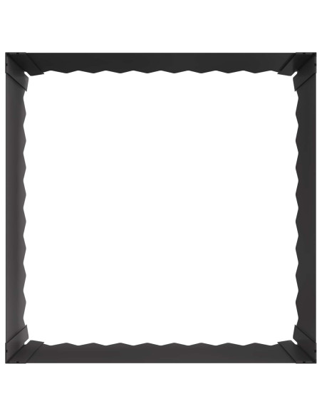 Bordura per Prato 4 pcs 60 x 60 x 35 cm Acciaio Nero