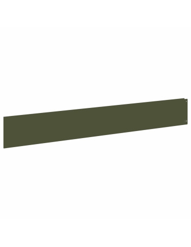 Bordura per Prato 20 pcs 100 x 15 cm Acciaio Verde Oliva