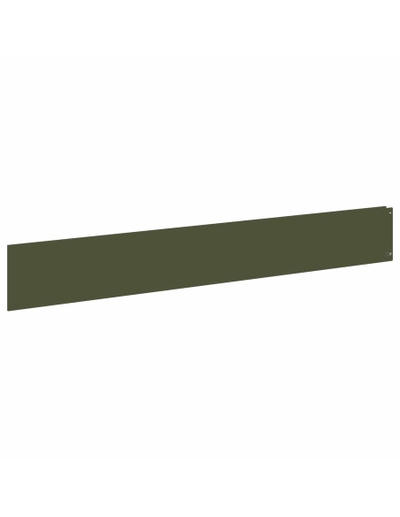 Bordura per Prato 10 pcs 100 x 15 cm Acciaio Verde Oliva