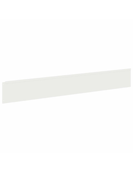 Bordura per Prato 30 pcs 100 x 15 cm Acciaio Bianco