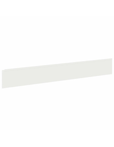 Bordura per Prato 10 pcs 100 x 15 cm Acciaio Bianco