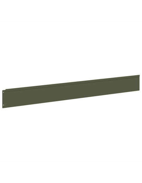 Bordura per Prato 20 pcs 100 x 12 cm Acciaio Verde Oliva