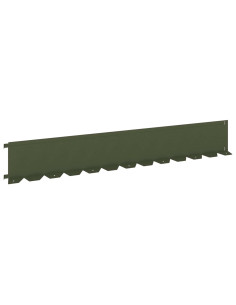 Bordura per Prato 10 pcs 102 x 15 x 4 cm Acciaio Verde Oliva 2