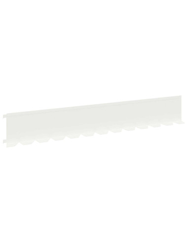 Bordura per Prato 20 pcs 102 x 15 x 4 cm Acciaio Bianco