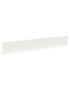 Bordura per Prato 10 pcs 102 x 15 x 4 cm Acciaio Bianco 2