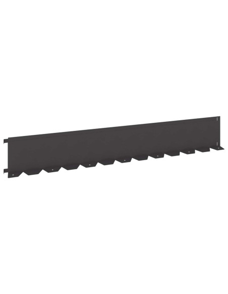 Bordura per Prato 10 pcs 102 x 15 x 4 cm Acciaio Nero
