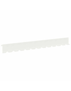 Bordura per Prato 20 pcs 102 x 10 x 4 cm Acciaio Bianco 2