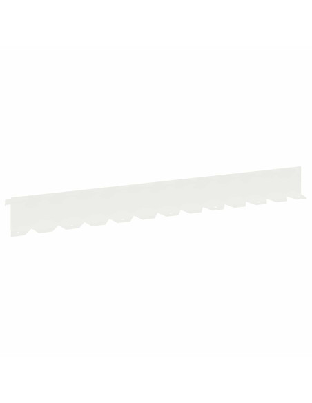 Bordura per Prato 20 pcs 102 x 10 x 4 cm Acciaio Bianco