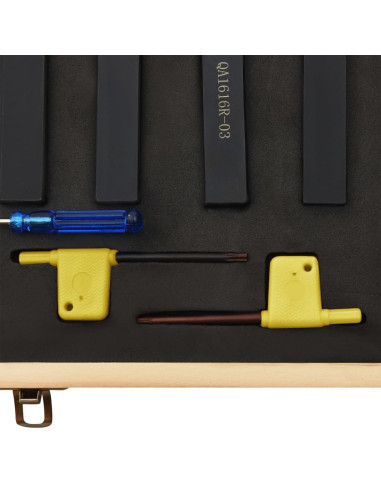 Set di Utensili Indicizzabili per Tornitura 12 pz 16x16mm 100mm