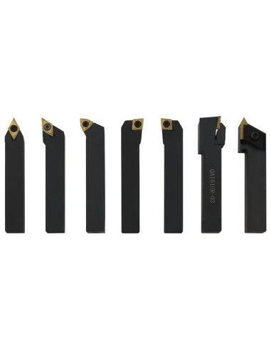 Set di Utensili Indicizzabili per Tornitura 12 pz 16x16mm 100mm