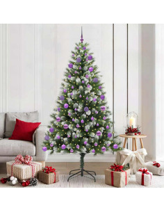 Albero di Natale artificiale a cerniera con neve fioccata