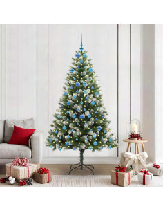 Albero di Natale artificiale a cerniera con neve fioccata