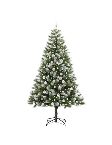 Albero di Natale artificiale a cerniera con neve fioccata