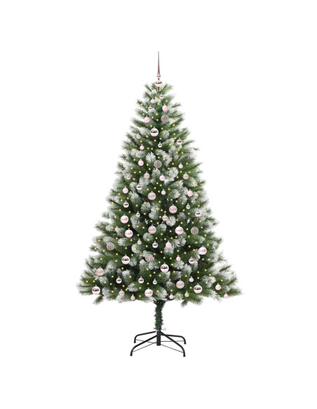 Albero di Natale artificiale a cerniera con neve fioccata