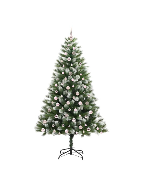 Albero di Natale artificiale a cerniera con neve fioccata