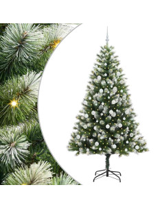 Albero di Natale artificiale a cerniera con neve fioccata 2