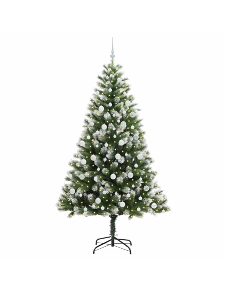 Albero di Natale artificiale a cerniera con neve fioccata