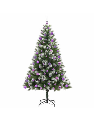 Albero di Natale artificiale a cerniera con neve fioccata