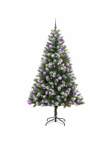 Albero di Natale artificiale a cerniera con neve fioccata