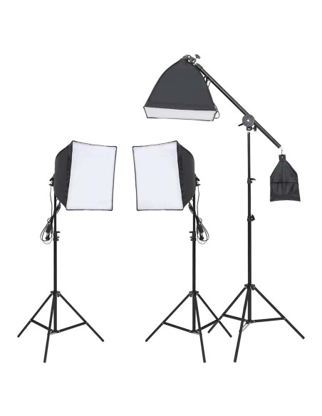 Kit per Studio Fotografico con Set Luci, Fondale e Riflettore