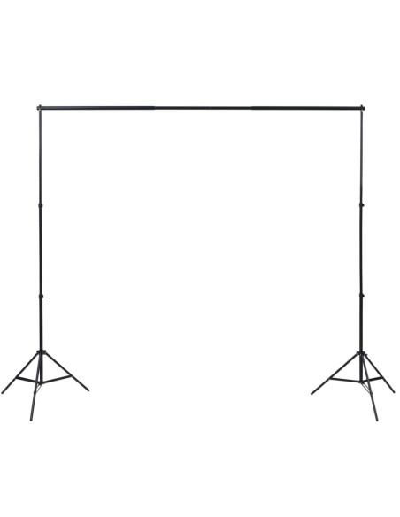 Kit Studio Foto con 3 Fondali in Cotone Telaio Regolabile 3x6 m