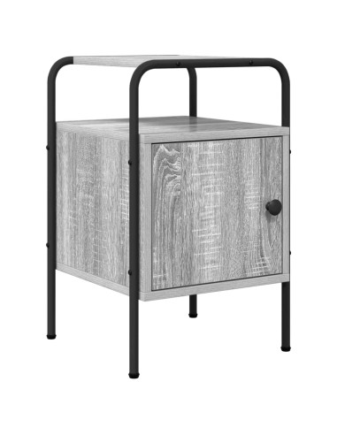 Armadio da Notte 2 pz Sonoma grigio Legno ingegnerizzato