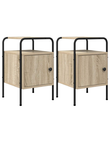Armadio da Notte 2 pz Rovere Sonoma Legno ingegnerizzato