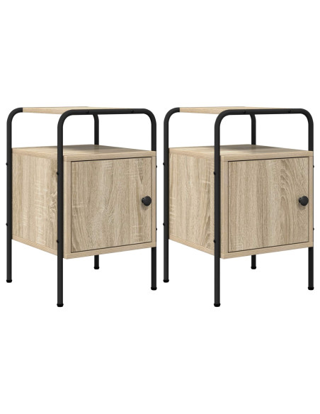 Armadio da Notte 2 pz Rovere Sonoma Legno ingegnerizzato