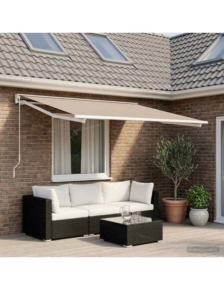 Telo di ricambio per tenda da sole Beige 400 x 200 cm