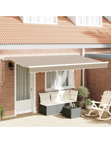 Tenda Retrattile Beige 400 x 200 cm Tessuto