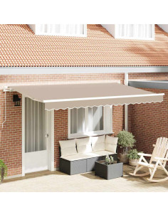 Tenda Retrattile Beige 400 x 200 cm Tessuto
