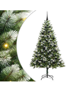 Albero di Natale artificiale a cerniera con neve fioccata 2