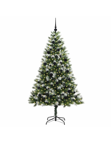 Albero di Natale artificiale a cerniera con neve fioccata