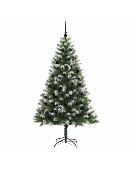 Albero di Natale artificiale a cerniera con neve fioccata