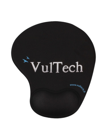 VULTECH MOUSEPAD TAPPETINO PER MOUSE ERGONOMICO MP-02N NERO CON GEL