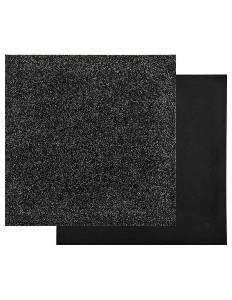 Tappeto 20 pcs Nero 50 x 50 cm Bitume