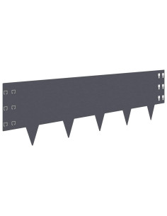 Bordura per Prato 10 pcs 100 x 30 cm Acciaio Antracite 2