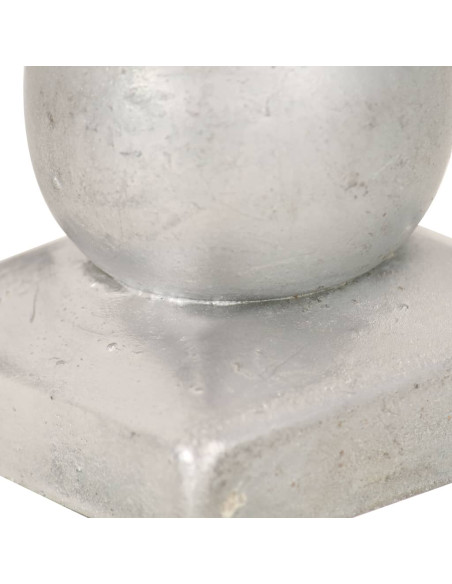 Tappi Pali 6 pz Estremità a Globo in Metallo Zincato 101x101 mm