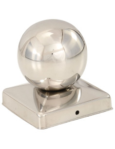 Tappi per Pali 6 pz Estremità a Globo in Acciaio Inox 101x101 mm 2
