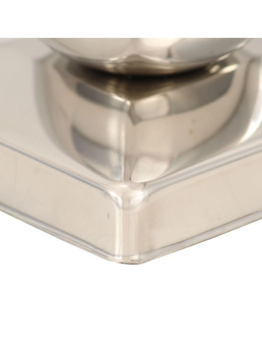 Tappi per Pali 6 pz Estremità a Globo in Acciaio Inox 101x101 mm