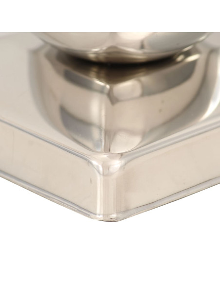 Tappi per Pali 6 pz Estremità a Globo in Acciaio Inox 101x101 mm
