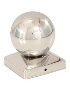 Tappi per Pali 6 pz Estremità a Globo in Acciaio Inox 81x81 mm 2