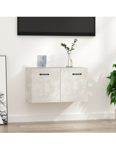 Mobile a Parete Grigio Cemento 60x36,5x35 cm Legno Multistrato